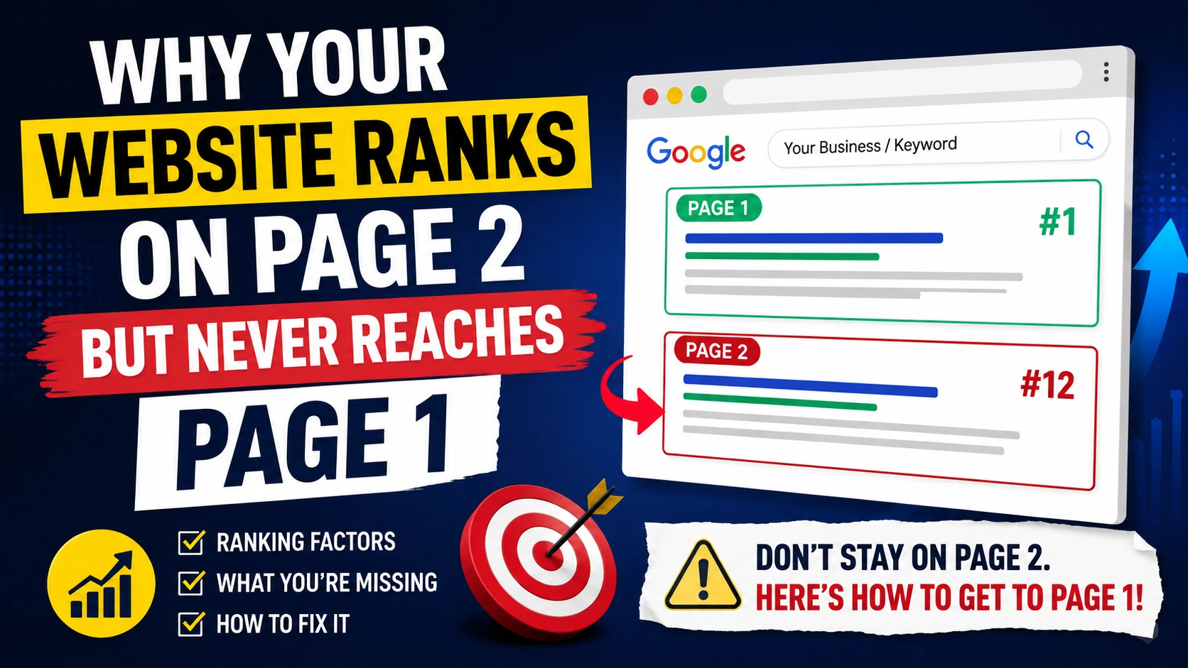 Why Your Website Ranks on Page 2 but Never Reaches Page 1